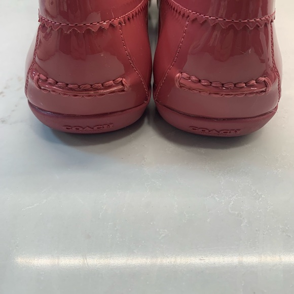 RARE Coach Odette Pink Patent Leather Loafers Shoes Size 9.5 - Picture 5 of 6